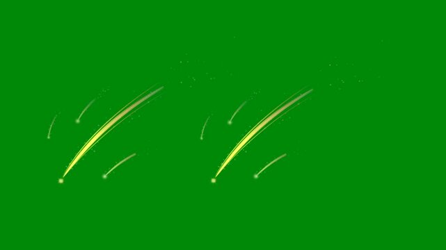 Star Glitter Falling on Green Screen for Fantasy Visuals, The video element of on a green screen background, Ultra High Definition, 4k video, on a green screen background.