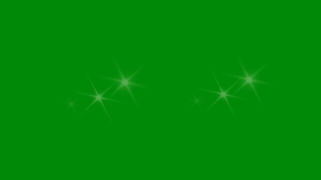 Star Glitter Falling on Green Screen for Fantasy Visuals, The video element of on a green screen background, Ultra High Definition, 4k video, on a green screen background.
