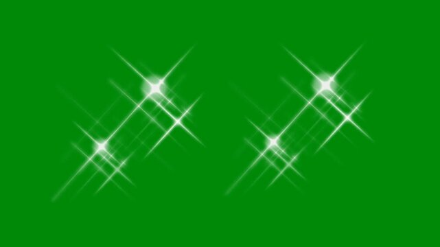 Star Glitter Falling on Green Screen for Fantasy Visuals, The video element of on a green screen background, Ultra High Definition, 4k video, on a green screen background.