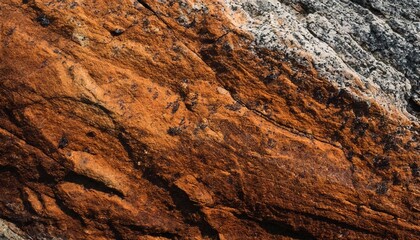 Brown orange rusty grey stone rock granite background. Mountain surface texture. Close-up. For design