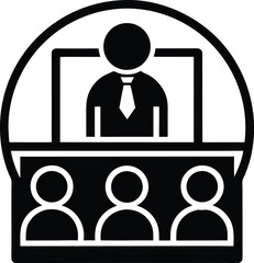 Webinar Icon Outline Vector Illustration