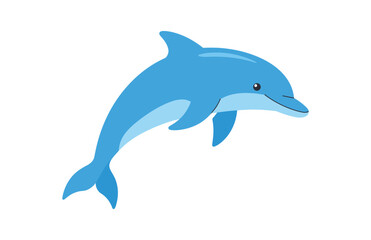 Fototapeta premium A minimal dolphin vector art illustration
