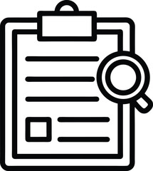 Audit Icon Outline Vector Illustration