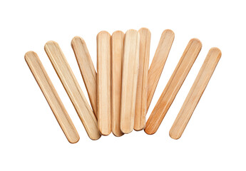 Wooden Craft Sticks Set for DIY Projects Transparent PNG, isolated on transparent background
