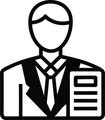 Bookkeeping Icon Outline Vector Illustration