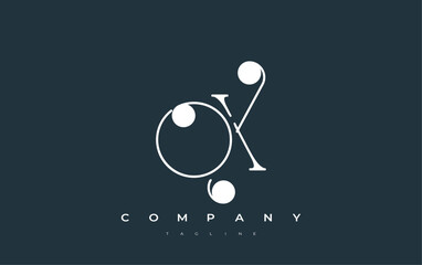 OX Typography Logo Design. Stylish monogram design depiction featuring the letters O and X combined in an artistic signature style, delivering a unique and creative visual representation.