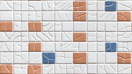 Seamless Pattern Colorful textured tiles for stylish interiors.