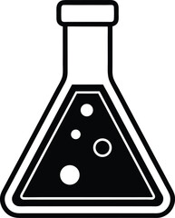 Chemistry Beaker Icon Outline Vector Illustration