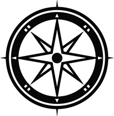 Compass Tool Icon Outline Vector Illustration