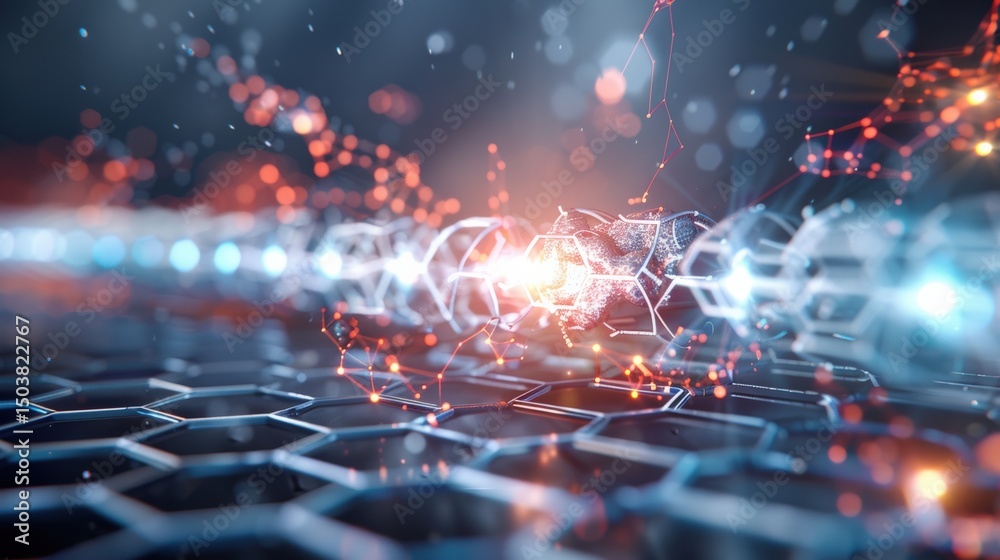 Poster dynamic data visualization digital environment graphic design abstract technology close-up conceptua
