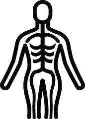 Human Anatomy Icon Outline Vector Illustration