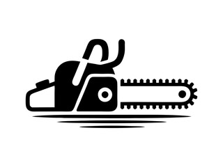 Chainsaw icon logo vector illustration isolated on transparent background