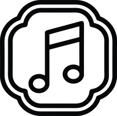 Playlist Icon Outline Vector Illustration