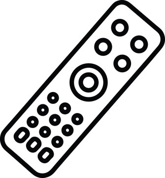 Remote Control Icon Outline Vector Illustration