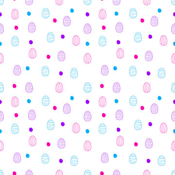 seamless pattern with easter eggs, Colorful egg seamless pattern, pink egg pattern, blue egg pattern, purple egg pattern,  Book Cover, Fabric Pattern, Background, Fashion, Clothing
