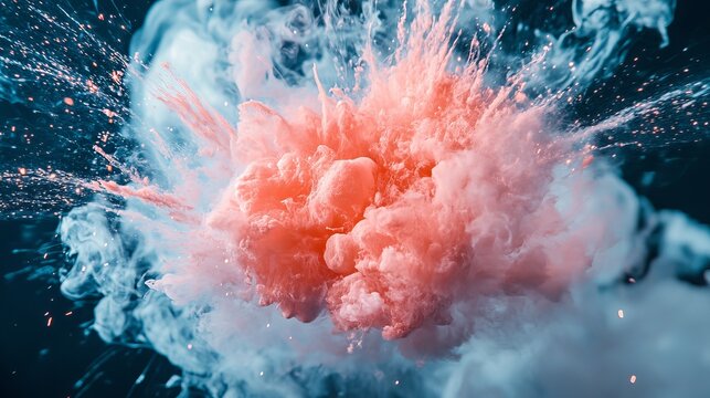 American flag waving in a winter wonderland with snow covered trees and falling snowflakes in the sky