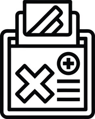 Tax Icon Outline Vector Illustration