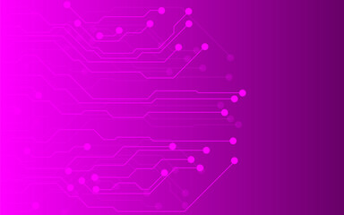 Futuristic pink background with glowing digital patterns.