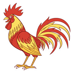 Rooster vector icon logo on white background. rooster vector logo, rooster icon design, Adobe Illustrator Artwork