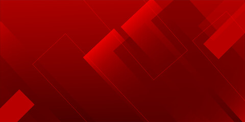 Fototapeta premium Abstract red geometric shapes background. Vector illustration