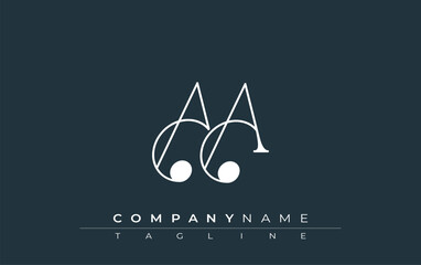 AA Typography Logo Design. Stylish monogram design depiction featuring the letters A and A combined in an artistic signature style, delivering a unique and creative visual representation.