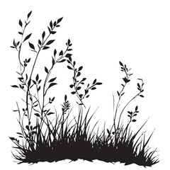 Small leaf plant silhouette pattern wallpaper. Black and white. minimal artwork. simple template. tattoo design. card and package. Vector illustration.