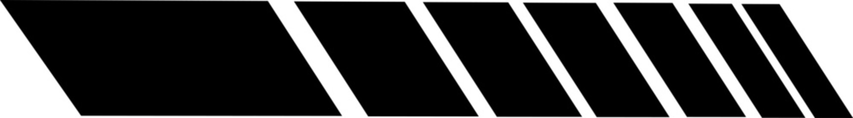 Black on white Racing Stripes Vector