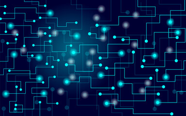 Elegant tech design blending black depth and blue brilliance.