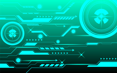 abstract blue background with a car