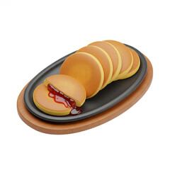 Hoeddeok Korean food 3D Icon