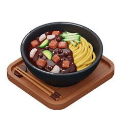 Jjajangmyeon 3D Icon