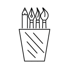 Paintbrush paint brush Line Icon