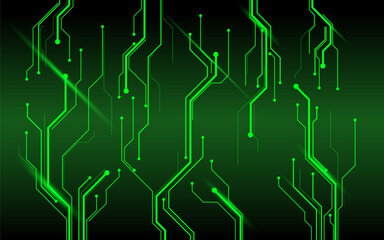 Digital green backdrop featuring virtual network visuals.