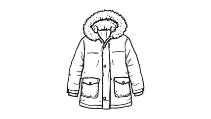 Parka Coat Fashion Illustration