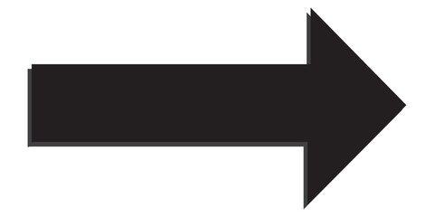 Black arrow icon. long arrow icon pointing to right side. Black long arrow icon . long arrow icon isolated on white background.