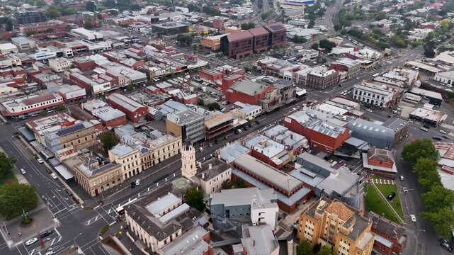 Ballarat Victoria Central Business District Aerial View