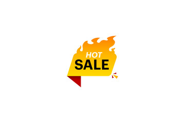 Hot sale tag, limited, hot, yellow and red tag design in vector eps 10.