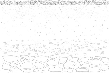 Fototapeta na wymiar soil layer landscape drawing pattern. texture interior background line art. set of graphics elements drawing for architecture and landscape design. cad pattern