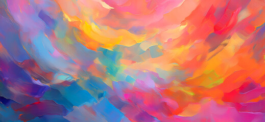 abstract background art painting colorful paint on canvas close up.