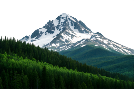 Majestic snow-covered mountain peak with rugged terrain under dramatic lighting, capturing the breathtaking beauty of untouched alpine wilderness