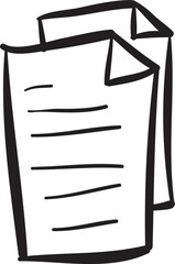 Hand drawn stack of lined paper