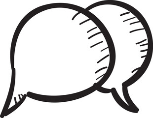 Simple speech bubbles doodle style