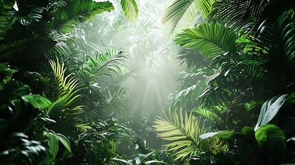 Naklejka premium Exotic foliage scene tropical atmosphere high resolution picture