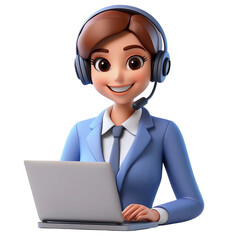 Smiling operator at a work station