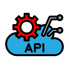 API Vector Filled Icon Design