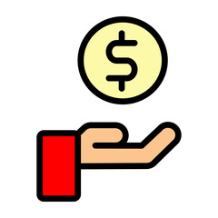 Earnings Vector Filled Icon Design