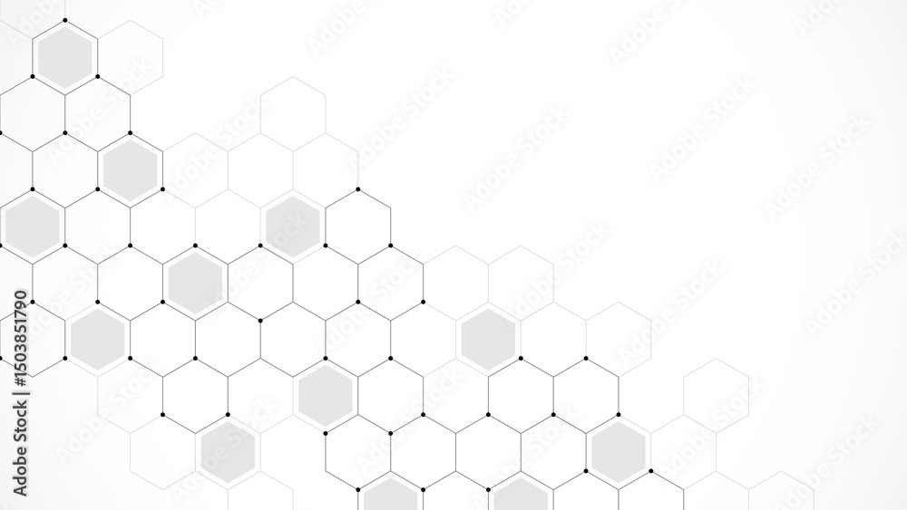 Poster hexagons pattern. geometric abstract background with simple hexagonal elements. creative idea for me