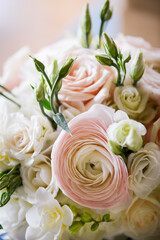 Pastel Blooms: Bridal Bouquet Close-Up