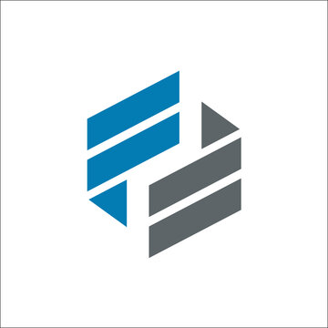 Hexagon Initial FF logo vector design