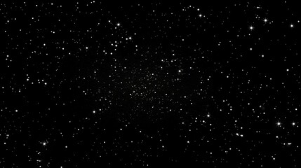 Starry sky universe illustration with transparent background，falling snow flakes